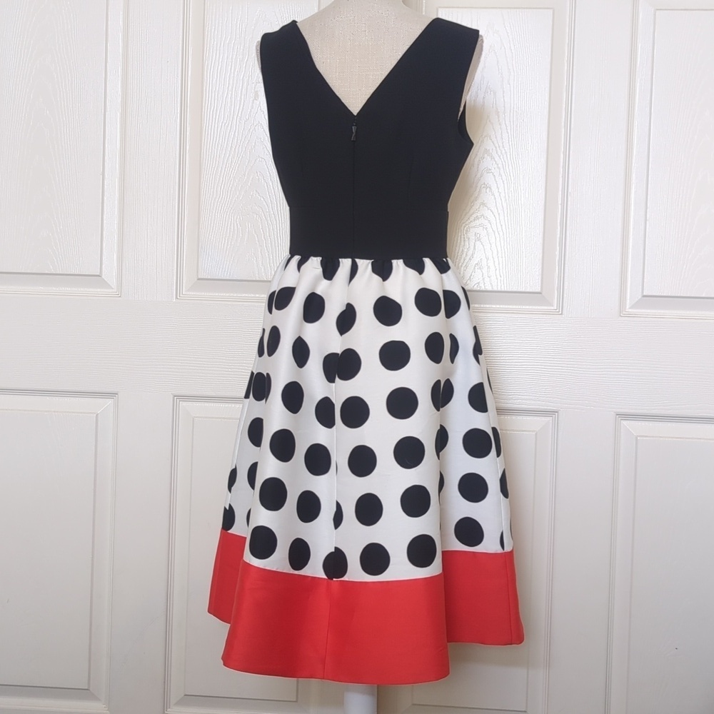 Kate Spade Grid Dot Color block Midi Dress - Picture 7 of 9